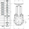 Задвижка шиберная ножевая VAG ZETA DN 200 PN 10 со штурвалом 2
