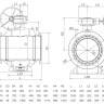 Кран шаровой NAVAL 235581 DN 600 PN 25 стальной полнопроходный фланцевый с редуктором 2