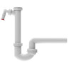 Сифон HL100/40 DN40х6/4" для кухонной мойки с поворотным шарниром, доп. штуцером и обратным клапаном 1