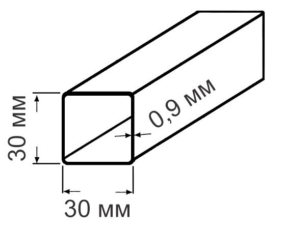 Труба 30х30х0,9 09Г2С ГОСТ Р 54157-2010 стальная квадратная профильная