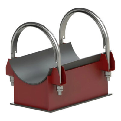 Опора Дн 273 03 ОСТ 108.275.28-80 неподвижная двуххомутовая коррозионностойкая сталь, АЭС