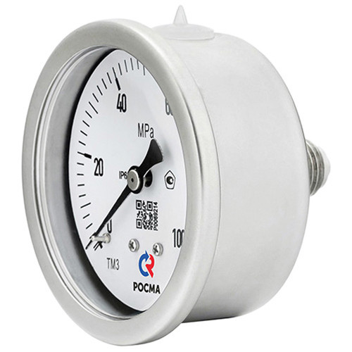 Манометр РОСМА ТМ-321Т.00 (0...100 МПа) Дкорп=63мм кл. 1,5 G1/4" коррозионностойкий виброустойчивый осевой 00000041079 3