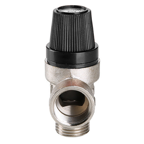 Клапан предохранительный VALTEC VT.0496.N.0415 1/2" DN 15 PN 10 пружинный с фиксированной настройкой 0,15 МПа, латунный с никелевым покрытием 4