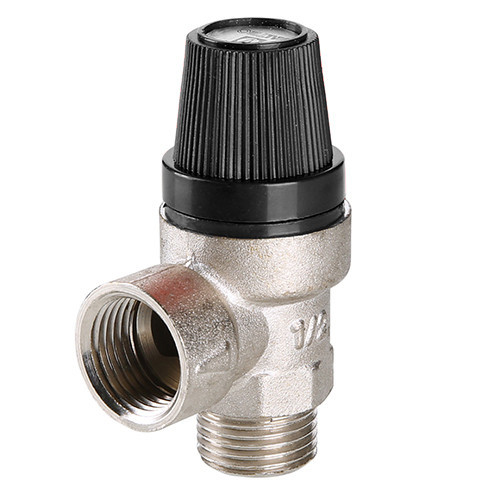 Клапан предохранительный VALTEC VT.0496.N.0415 1/2" DN 15 PN 10 пружинный с фиксированной настройкой 0,15 МПа, латунный с никелевым покрытием 5