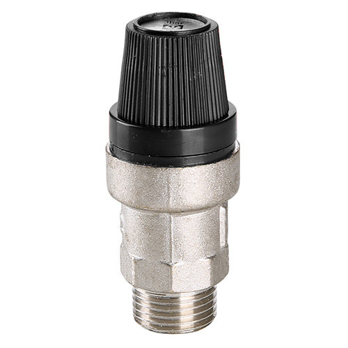 Клапан предохранительный VALTEC VT.0496.N.0415 1/2" DN 15 PN 10 пружинный с фиксированной настройкой 0,15 МПа, латунный с никелевым покрытием 8