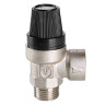 Клапан предохранительный VALTEC VT.0496.N.0415 1/2" DN 15 PN 10 пружинный с фиксированной настройкой 0,15 МПа, латунный с никелевым покрытием 10