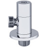 Клапан (вентиль) угловой для бытовых приборов латунный Aquasfera 1072 DN 15 PN 10 резьба - 1/2"х3/4", покрытие - хром, с отражателем, резьбовой НР-НР, маховик хромированный, 1072-02 2