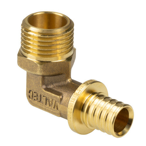 Угольник 90 градусов VALTEC VTm.453.G НР 1/2" DN 16x15 PN 16 латунный