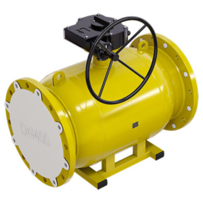 Кран шаровой газовый ALSO КШ.Ф.П.GAS.500.25-01 Ду 500 Ру 25 с редуктором полнопроходный фланцевый