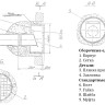Обратный клапан типа захлопка Ду 150 А-397-80.02-02 на дренажном выпуске 2