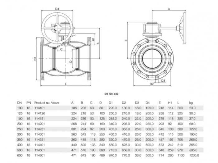 Кран шаровой Vexve 114xx1250 DN 250 стальной стандартнопроходный под приварку для газа, ручка-рычаг