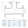Тройник фланцевый HAWLE 8510 DN 100-80 PN 16 3