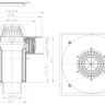 Кровельная воронка из профлиста HL63.1P/1 DN 110 с электрообогревом с гидроизоляционным полотном из ПВХ 2