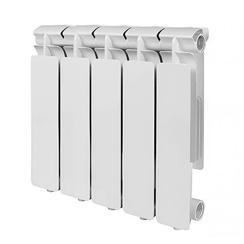 Радиатор алюминиевый STOUT Vega 350 5 секций боковое подключение белый