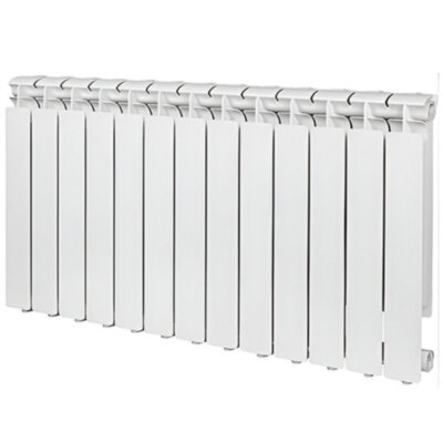 Радиатор алюминиевый STOUT Bravo 350 13 секций боковое подключение белый