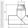 Тройник 1000х710 мм SDR13,6 90° ПЭ100 неравнопроходный сварной сегментный ПНД 2