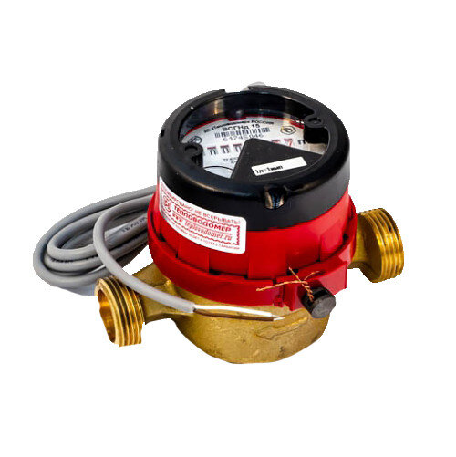 Счетчик для горячей воды Тепловодомер ВСГНд-15 класс С крыльчатый одноструйный резьбовой с импульсным выходом