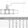 Кран шаровой ALSO КШ.Ш.П.025.40-01 Ду 25 Ру 40 полнопроходный штуцерный 2