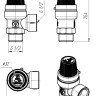 Клапан предохранительный VALTEC VT.0496.N.0430 1/2" DN 15 PN 10 пружинный с фиксированной настройкой 0,3 МПа, латунный с никелевым покрытием 2