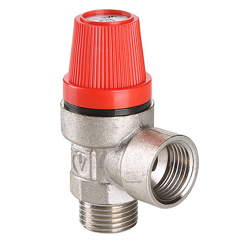 Клапан предохранительный VALTEC VT.0496.N.0430 1/2" DN 15 PN 10 пружинный с фиксированной настройкой 0,3 МПа, латунный с никелевым покрытием 1