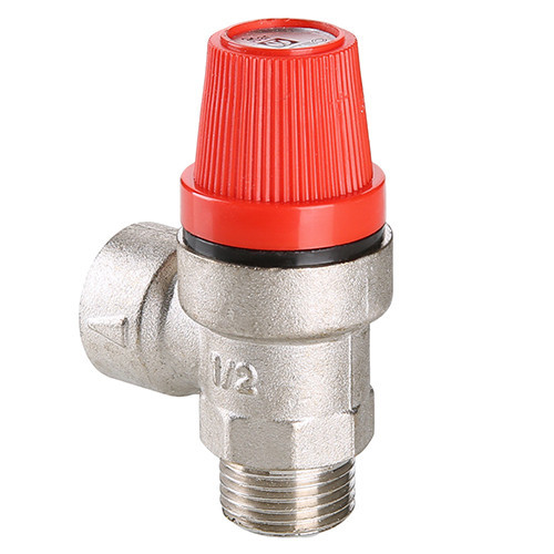 Клапан предохранительный VALTEC VT.0496.N.0430 1/2" DN 15 PN 10 пружинный с фиксированной настройкой 0,3 МПа, латунный с никелевым покрытием 7