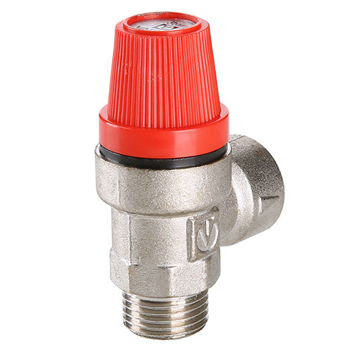 Клапан предохранительный VALTEC VT.0496.N.0430 1/2" DN 15 PN 10 пружинный с фиксированной настройкой 0,3 МПа, латунный с никелевым покрытием 9