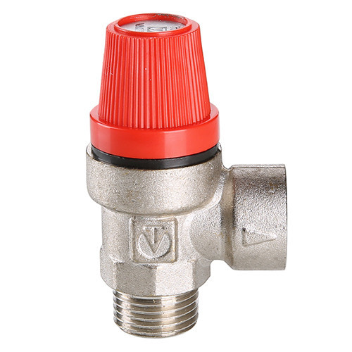 Клапан предохранительный VALTEC VT.0496.N.0430 1/2" DN 15 PN 10 пружинный с фиксированной настройкой 0,3 МПа, латунный с никелевым покрытием 10
