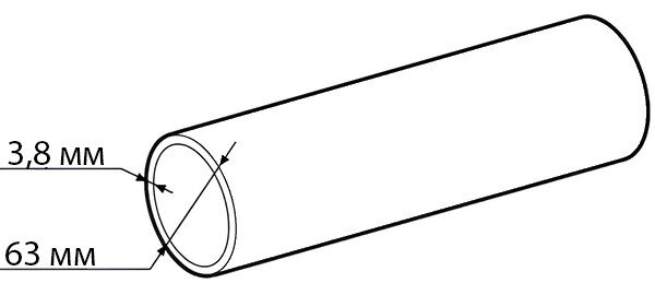 Труба ПНД техническая SDR17 d63х3,8 тип С+