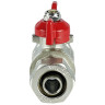 Кран шаровой обжимной VALFEX VF.343.NB Ду 16х16 Ру 25 никелированный латунный, ручка-бабочка 4