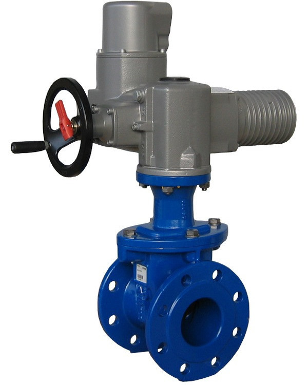 Задвижка VAG EKOPlus DN 150 PN 16 фланцевая клиновая чугунная с электроприводом AUMA SA 10.2 с обрезиненным клином 1