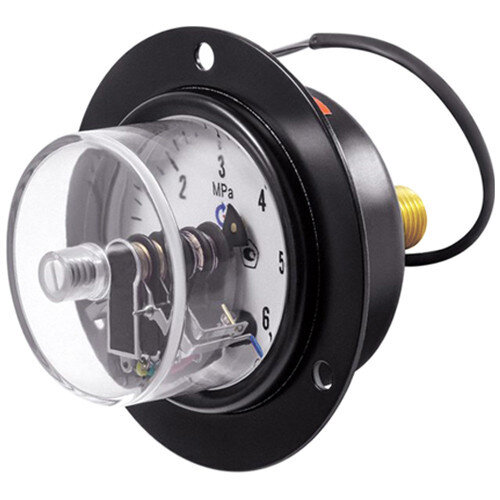 Манометр РОСМА ТМ-310ТКП.05 (0...1,6 МПа) Дкорп=63мм кл. 2,5 G1/4" общетехнический с ЭКП и передним фланцем, осевой 00000031430