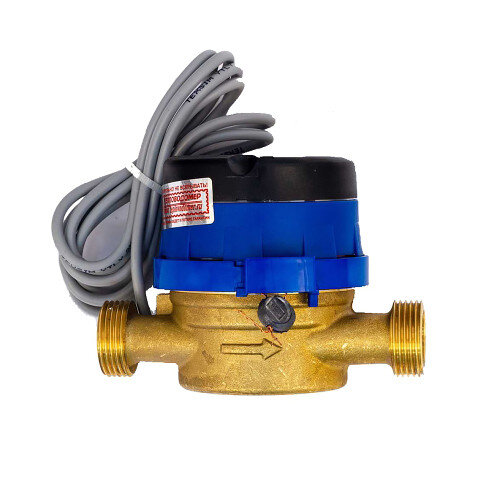 Счетчик для холодной воды Тепловодомер ВСХНд-15 крыльчатый одноструйный резьбовой  с импульсным выходом