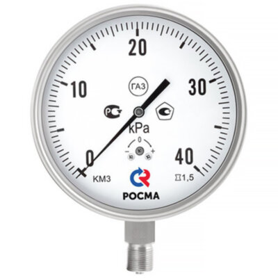 Мановакуумметр РОСМА КМВ-32Р Кс IP65 (-1...1,5 кПа) Дкорп=150мм кл. 1,5 G1/2" коррозионностойкий для низких давлений газов радиальный 00000035445