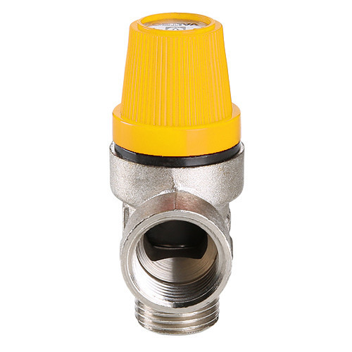 Клапан предохранительный VALTEC VT.0496.N.0460 1/2" DN 15 PN 10 пружинный с фиксированной настройкой 0,6 МПа, латунный с никелевым покрытием 4