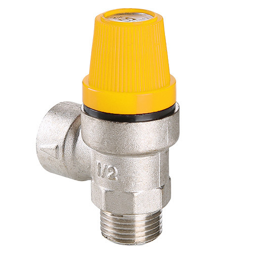 Клапан предохранительный VALTEC VT.0496.N.0460 1/2" DN 15 PN 10 пружинный с фиксированной настройкой 0,6 МПа, латунный с никелевым покрытием 7