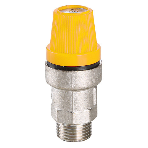 Клапан предохранительный VALTEC VT.0496.N.0460 1/2" DN 15 PN 10 пружинный с фиксированной настройкой 0,6 МПа, латунный с никелевым покрытием 8