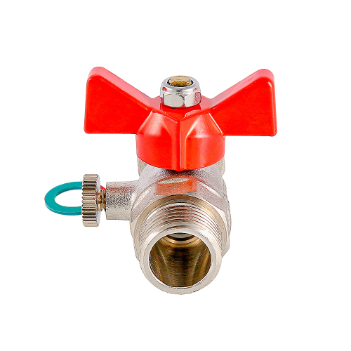 Кран шаровой VALTEC Ду15 (1/2" x 1/2") Ру16 для подключения манометра VT.806.N.0404