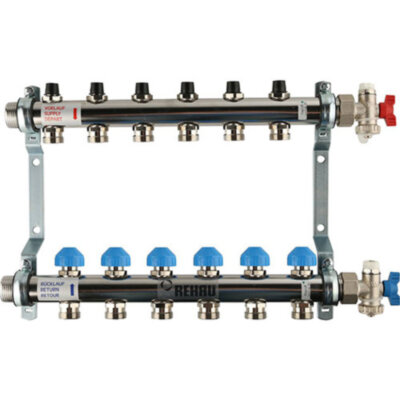 Распределительный коллектор REHAU HKV на 6 контуров