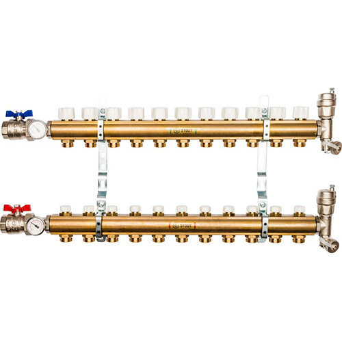 Распределительный коллектор STOUT без расходомеров 11 выходов