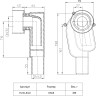 Сифон HL134.0/40 DN40 для умывальника, никелированный, вертикальный выпуск 2