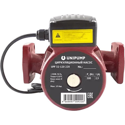 Насос циркуляционный Unipump UPF 32-120 220 с мокрым ротором H=12м Q=183л/мин арт. 83924 1