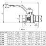 Кран шаровый VALFEX STANDART VF.272 ВР-НР 1 1/4" Ду 32 Ру 40 газовый никелированный латунный 2