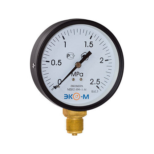 Манометр ЭКОМЕРА МД02 Ду 100 мм Ру 0-2,5 МПа М20*1,5 общетехнический
