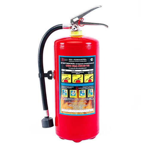 Огнетушитель воздушно-эмульсионный Пожнанотех ОВЭ-6-(з)-АВСЕ заряженный зимний, ЗПУ-латунь