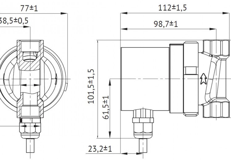 Насос циркуляционный Unipump UPH 15-1,5 B II BL 80 с мокрым ротором H=1,5м Q=15л/мин арт. 81435 4