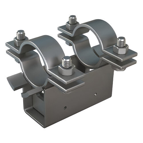 Опора Дн 114 ТПР.08.73(1).00.000 H=100 L=170 хомутовая неподвижная стальная