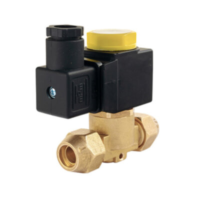 Клапан электромагнитный (соленоидный) двухходовой Росма СК-11-0,8-1/2 G1/2'', Kv=0,8 м3/час, прямого действия, нормально закрытый, 220В, медный сплав, мембрана HNBR, УТ-00049713