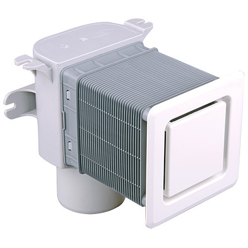 Воздушный клапан HL905N DN50/75 канализационный, для скрытого монтажа, с декоративной крышкой (белая)
