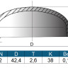 Заглушка 42,4х2,6 (ду32) ГОСТ 17379-2001 эллиптическая стальная 2