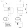 Латунный эксцентрик VALTEC 3/4" резьбовой 90 с внутренней и наружной резьбой VTr.094.N.05020 5